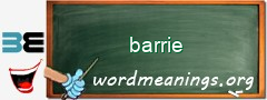 WordMeaning blackboard for barrie